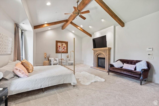 3149 E 9800 S, Sandy, UT 84092 - bedroom featuring recessed lighting, carpet floors, and a glass covered fireplace