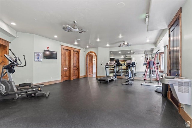 3149 E 9800 S, Sandy, UT 84092 - workout area featuring recessed lighting and baseboards