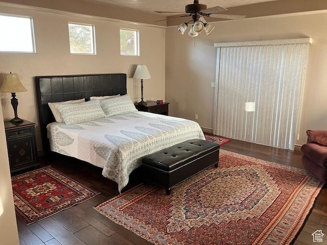 1319 W Red Butte Dr W, Washington, UT 84780 - bedroom featuring wood-type flooring and a ceiling fan