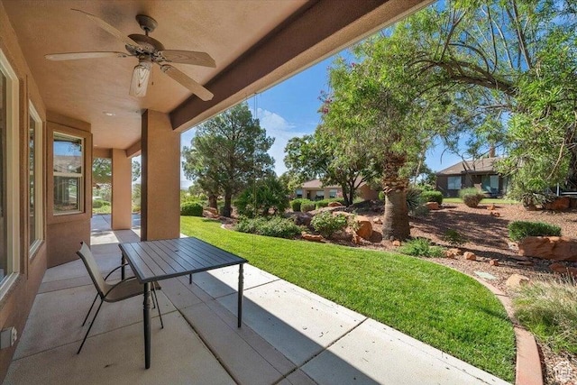 1319 W Red Butte Dr W, Washington, UT 84780 - view of patio featuring ceiling fan