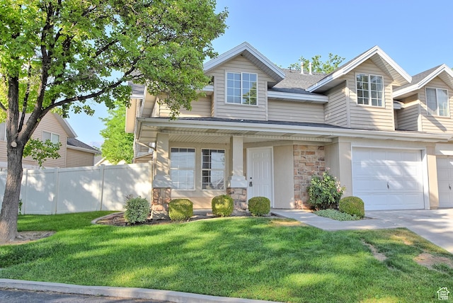 1323 S 1260 W, Orem, UT 84058 - traditional home with stone siding, driveway, an attached garage, and a shingled roof
