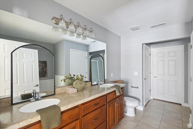 1867 W 9270 S Unit C, West Jordan, UT 84088 - bathroom with double vanity, tile patterned floors, and an enclosed shower