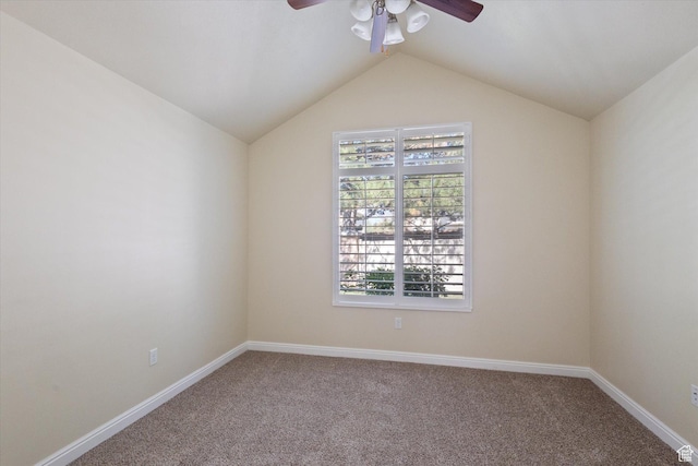 1867 W 9270 S Unit C, West Jordan, UT 84088 - spare room with a ceiling fan, carpet floors, and lofted ceiling
