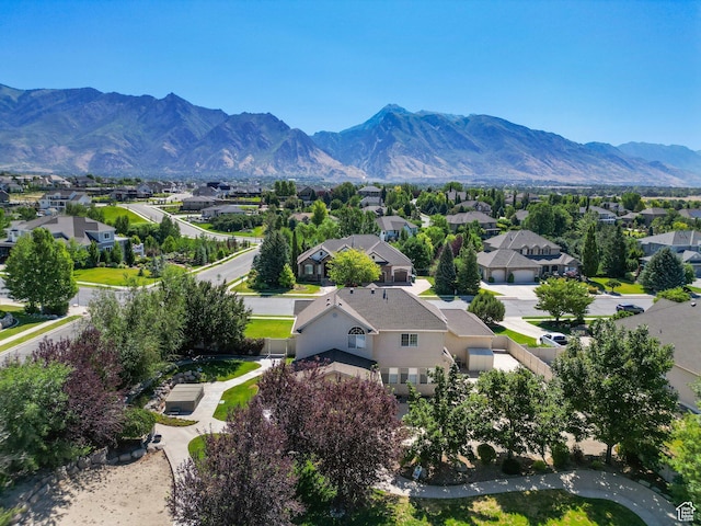 11597 N Sunset Hills Dr, Highland, UT 84003 - aerial perspective of suburban area with a mountain backdrop