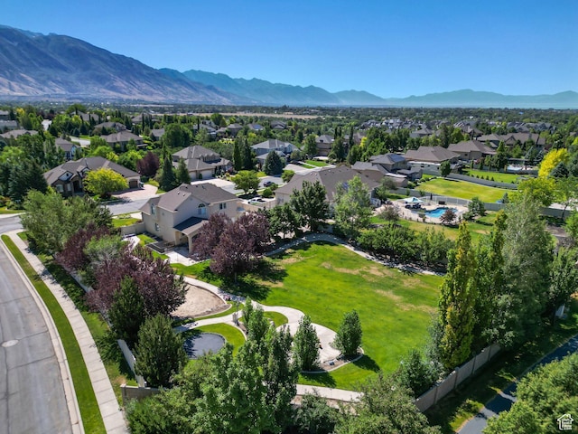 11597 N Sunset Hills Dr, Highland, UT 84003 - aerial perspective of suburban area featuring a mountain backdrop