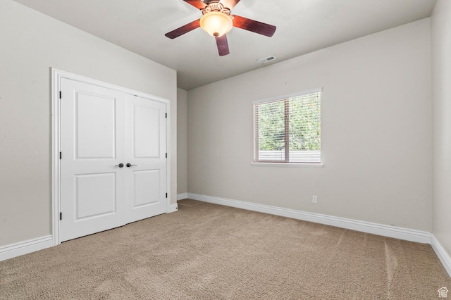 1066 W 575 N, Springville, UT 84663 - unfurnished bedroom with carpet flooring, a closet, and a ceiling fan
