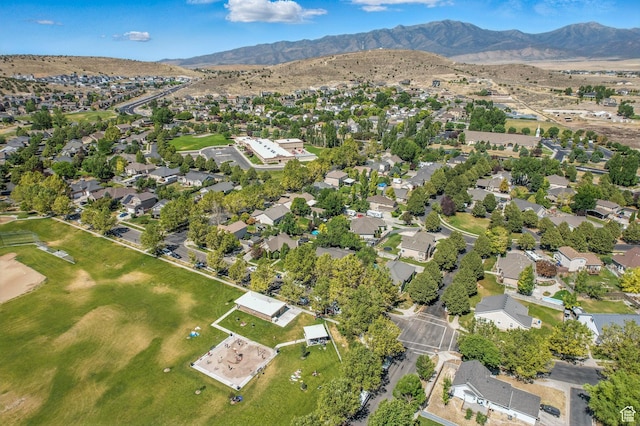 7861 N Tinamous Rd, Eagle Mountain, UT 84005 - aerial overview of property's location with nearby suburban area