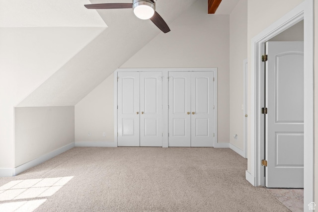 7861 N Tinamous Rd, Eagle Mountain, UT 84005 - bonus room with carpet floors, lofted ceiling, and ceiling fan
