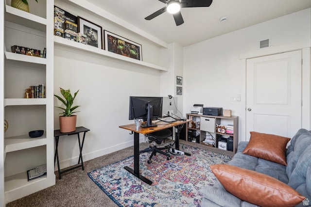 4937 W Daybreak Pkwy, South Jordan, UT 84009 - carpeted office space featuring a ceiling fan and baseboards