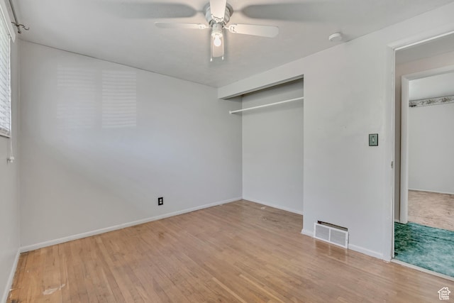 849 S 665 W, Woods Cross, UT 84087 - unfurnished bedroom featuring wood finished floors, a closet, and ceiling fan