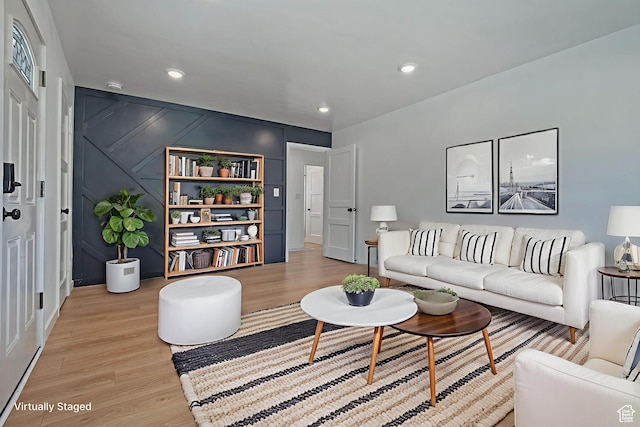 943 W Signora Dr, Salt Lake City, UT 84116 - living area featuring light wood finished floors and recessed lighting