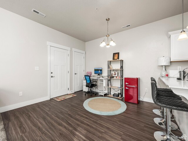 523 N 310 W, Vineyard, UT 84059 - office featuring wood finished floors and a chandelier