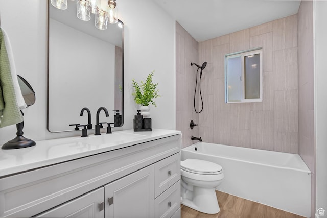 1455 N Amiron Way Unit D, Orem, UT 84057 - full bathroom featuring vanity, wood finished floors, and bathing tub / shower combination