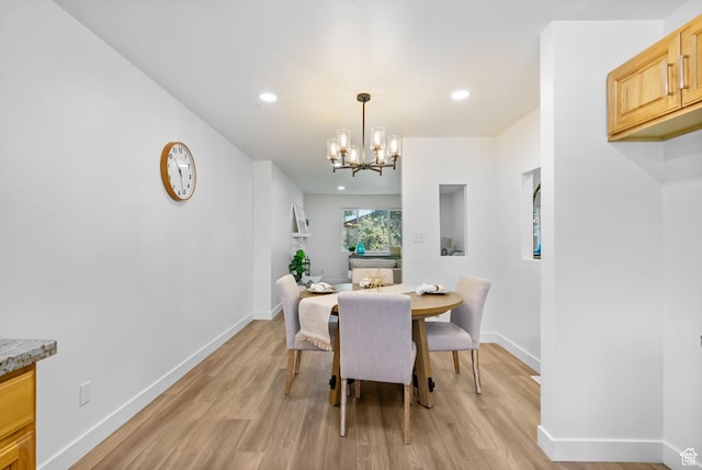 1455 N Amiron Way Unit D, Orem, UT 84057 - dining space with light wood-style floors, a chandelier, and recessed lighting
