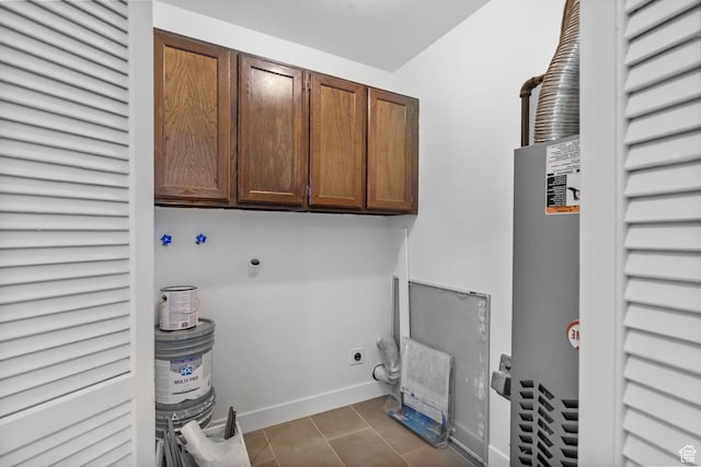 1455 N Amiron Way Unit D, Orem, UT 84057 - laundry room with cabinet space, electric dryer hookup, dark tile patterned floors, and hookup for a washing machine