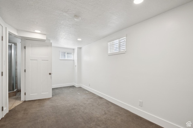 223 E 100 N, Bountiful, UT 84010 - below grade area with carpet floors, recessed lighting, and a textured ceiling