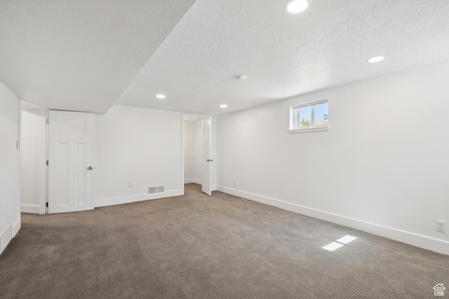 223 E 100 N, Bountiful, UT 84010 - basement with carpet, recessed lighting, and a textured ceiling