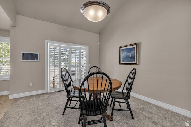 1082 E 370 N, American Fork, UT 84003 - dining room with light colored carpet and vaulted ceiling