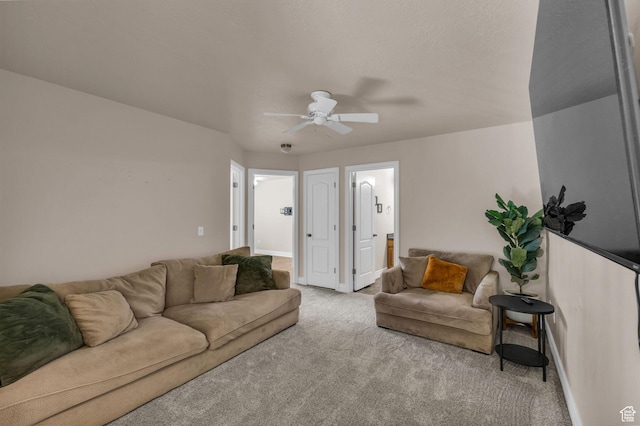 1082 E 370 N, American Fork, UT 84003 - carpeted living room featuring ceiling fan and baseboards