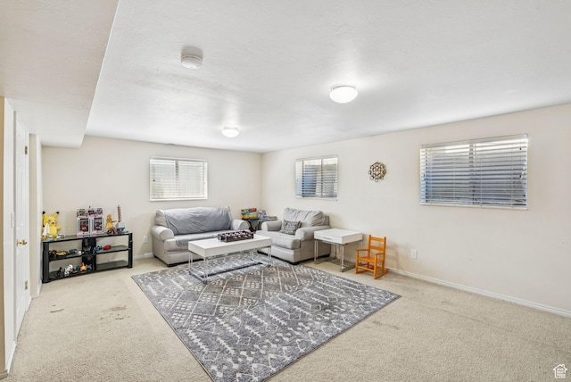 9355 S Peruvian Dr E, Sandy, UT 84093 - living room with carpet flooring and baseboards