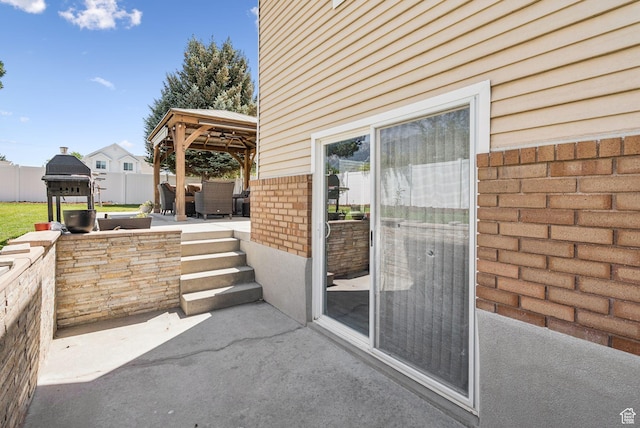 9355 S Peruvian Dr E, Sandy, UT 84093 - view of patio / terrace featuring a gazebo