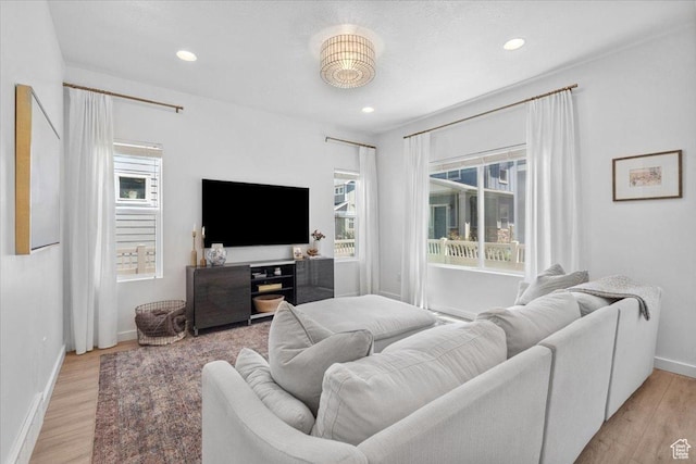 15181 S Sabre Pl, Bluffdale, UT 84065 - living area featuring light wood finished floors and recessed lighting