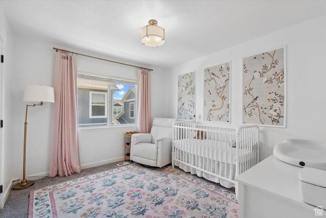 15181 S Sabre Pl, Bluffdale, UT 84065 - carpeted bedroom featuring a crib and baseboards