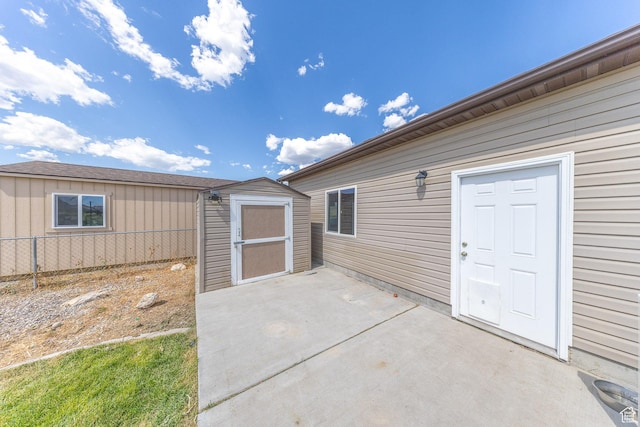 26551 N 8800 W, Portage, UT 84331 - view of patio / terrace with a shed