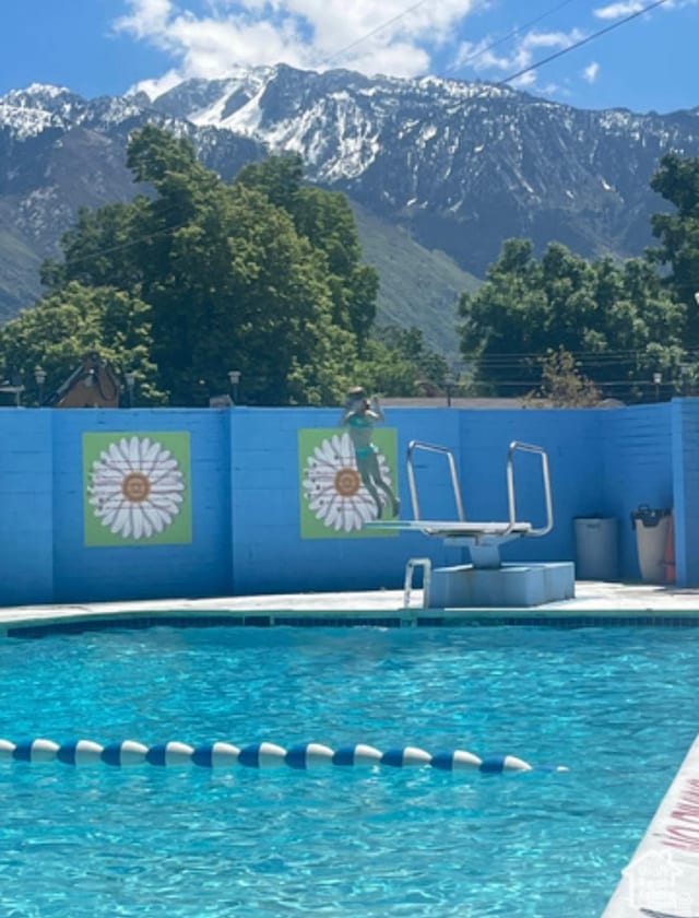 839 E Statice Ave S, Sandy, UT 84094 - view of pool featuring a mountain view