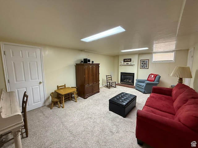 5140 S 2175 W, Roy, UT 84067 - carpeted living room with a glass covered fireplace