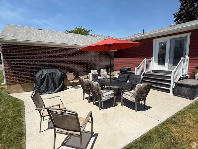 5140 S 2175 W, Roy, UT 84067 - view of patio with a grill and outdoor dining space