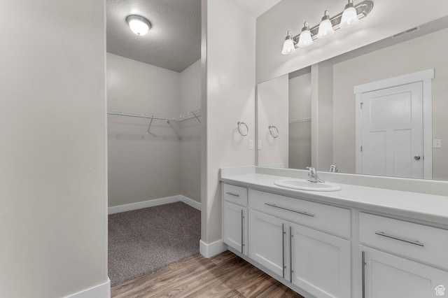 14643 S Mckellen Dr Unit D202, Herriman, UT 84096 - bathroom with vanity, wood finished floors, and a spacious closet