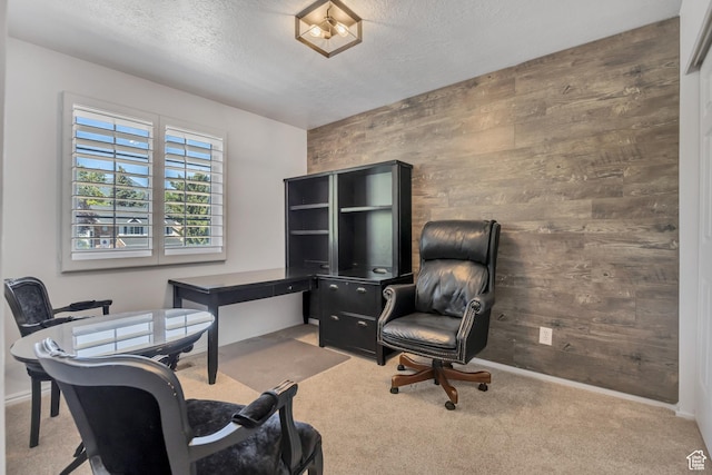 2140 E 3000 N, Layton, UT 84040 - office featuring carpet, wooden walls, and a textured ceiling