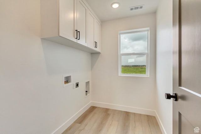 1344 N 1525 E Unit 73, Payson, UT 84651 - laundry area with cabinet space, electric dryer hookup, light wood-style floors, hookup for a washing machine, and recessed lighting