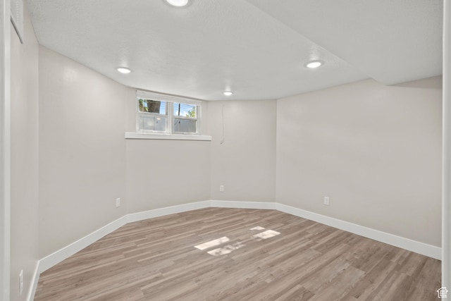 791 W 100 S, Provo, UT 84601 - basement featuring light wood-style floors, recessed lighting, and a textured ceiling