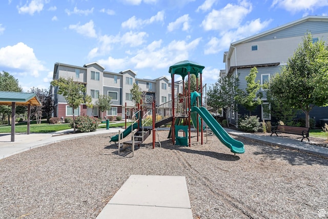 14728 S Rising Star Way W, Bluffdale, UT 84065 - communal playground featuring a residential view