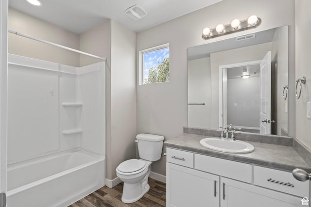 14728 S Rising Star Way W, Bluffdale, UT 84065 - bathroom featuring wood finished floors, vanity, and bathing tub / shower combination