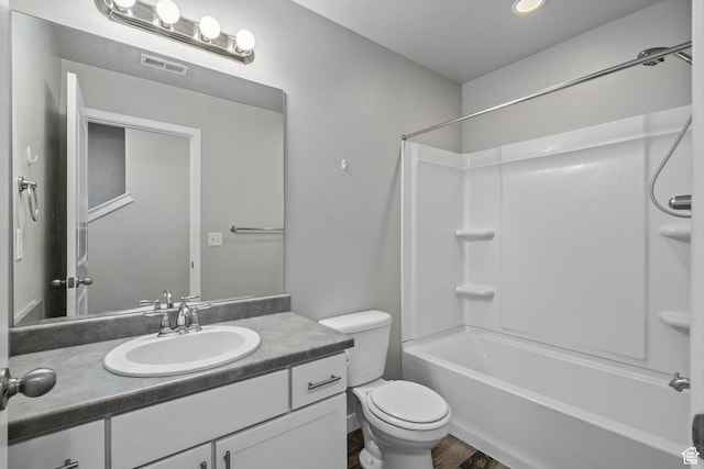 14728 S Rising Star Way W, Bluffdale, UT 84065 - full bath featuring vanity, tub / shower combination, and wood finished floors