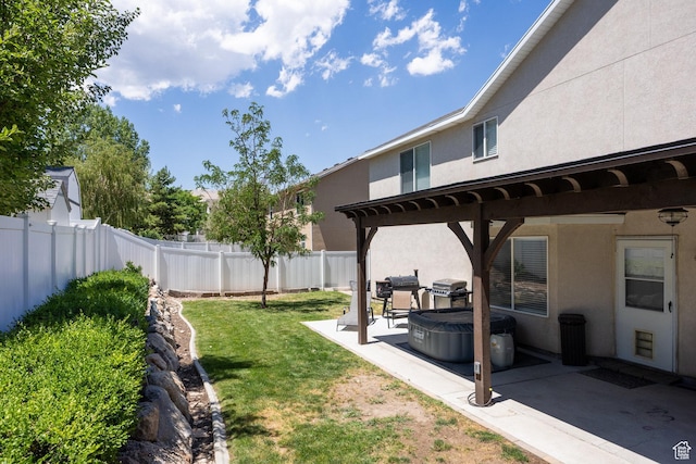 6733 W Mary Leizan Ln, Herriman, UT 84096 - fenced backyard with a patio and a pergola