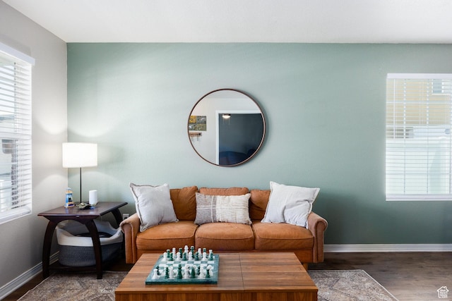 6733 W Mary Leizan Ln, Herriman, UT 84096 - living area with healthy amount of natural light and wood finished floors