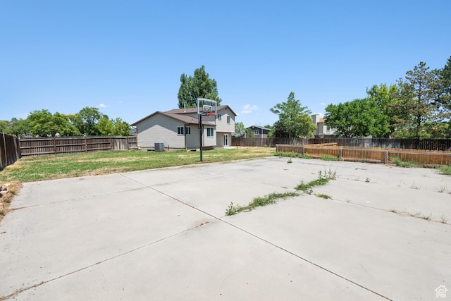 5131 W Parr Dr, West Jordan, UT 84081 - fenced backyard featuring basketball hoop