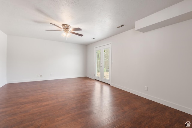 5131 W Parr Dr, West Jordan, UT 84081 - unfurnished room with ceiling fan and dark wood-type flooring