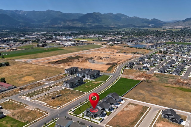 1919 S Sawmill Blvd E, Heber City, UT 84032 - aerial perspective of suburban area with a mountain backdrop