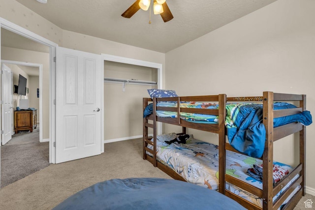 158 N Walton Ct W, North Salt Lake, UT 84054 - carpeted bedroom featuring a ceiling fan and a closet