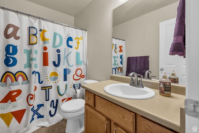 158 N Walton Ct W, North Salt Lake, UT 84054 - bathroom featuring vanity, tile patterned flooring, and a shower with curtain