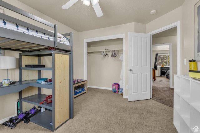 158 N Walton Ct W, North Salt Lake, UT 84054 - carpeted bedroom featuring a closet and a ceiling fan