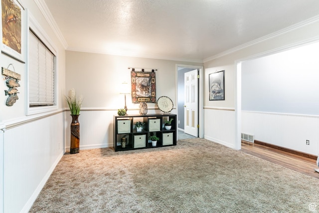 1844 Sorrento Dr, Woods Cross, UT 84087 - carpeted spare room with ornamental molding and a wainscoted wall