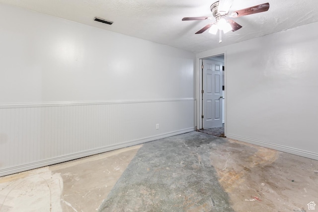 1844 Sorrento Dr, Woods Cross, UT 84087 - empty room featuring unfinished concrete flooring and a ceiling fan