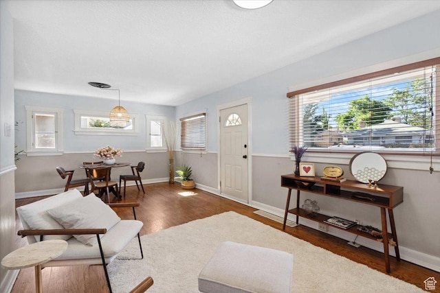 851 E Elm Ave, Salt Lake City, UT 84106 - living area with wood finished floors and baseboards
