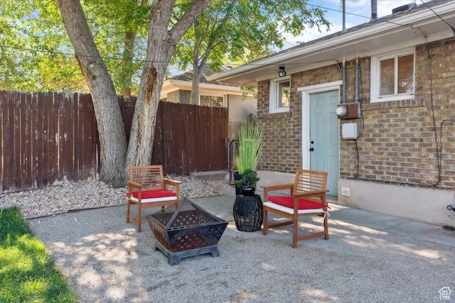 851 E Elm Ave, Salt Lake City, UT 84106 - view of patio / terrace featuring a fire pit